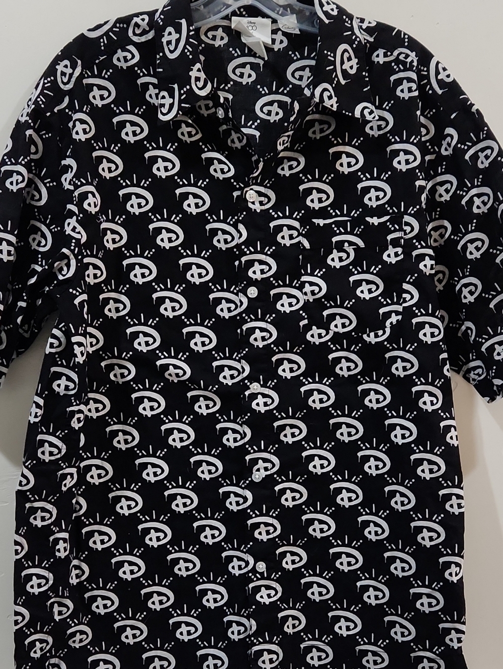 Disney x H&M Black and White Graphic Button-Up
